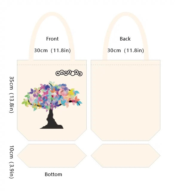 Everyday Canvas Tote Bag “Colourful Tree”