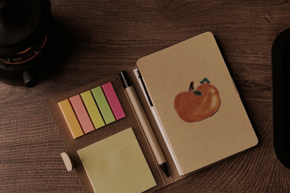 Notepad “Persimmon and Caterpillar” designed by Ava