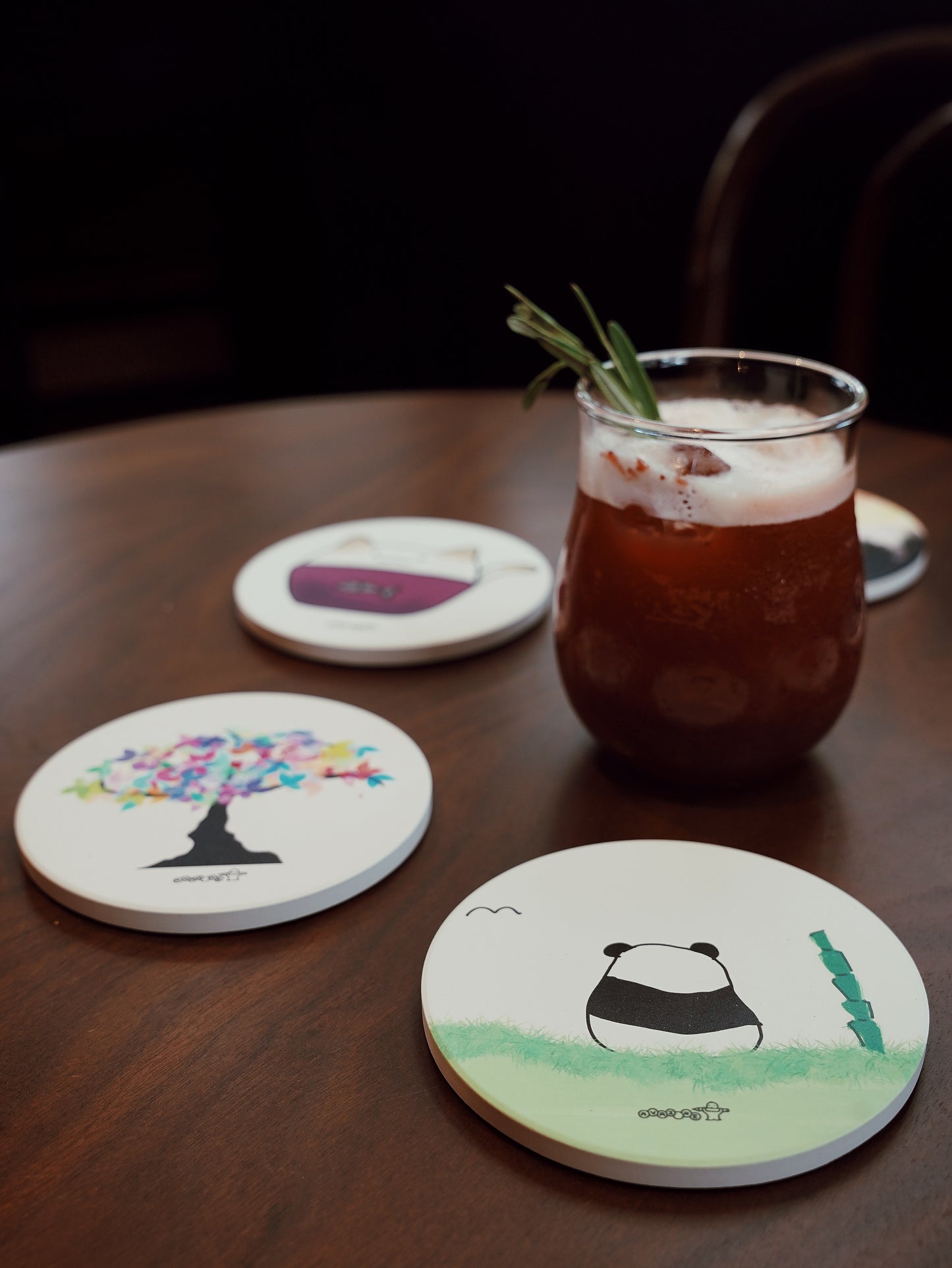 Coaster “Thinking Panda”