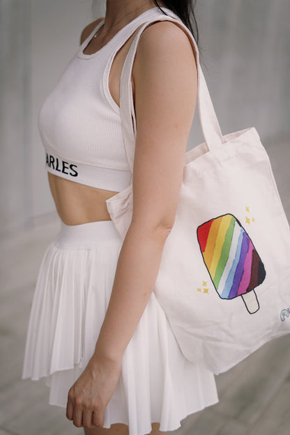 Everyday Canvas Tote Bag “Colourful Popsicle”