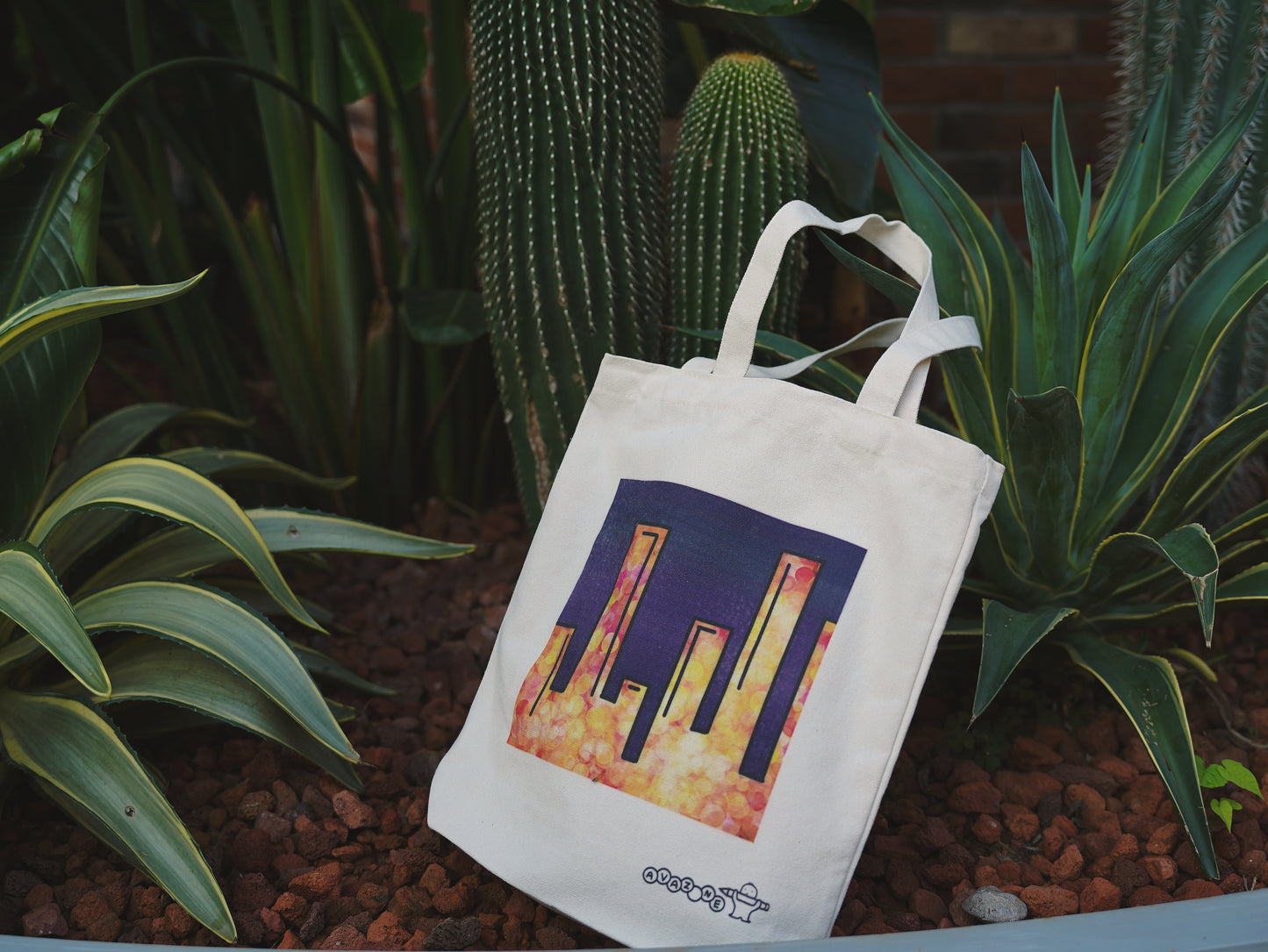 Everyday use Tote Bag with ‘Skyscrapers at Night’ design