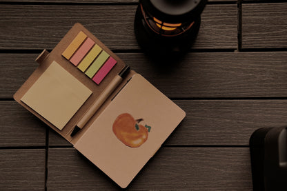 Notepad “Persimmon and Caterpillar” designed by Ava