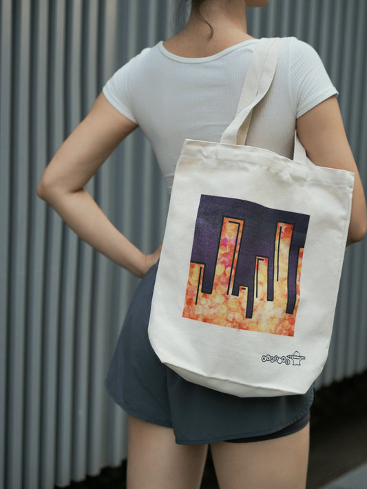 Everyday use Tote Bag with ‘Skyscrapers at Night’ design