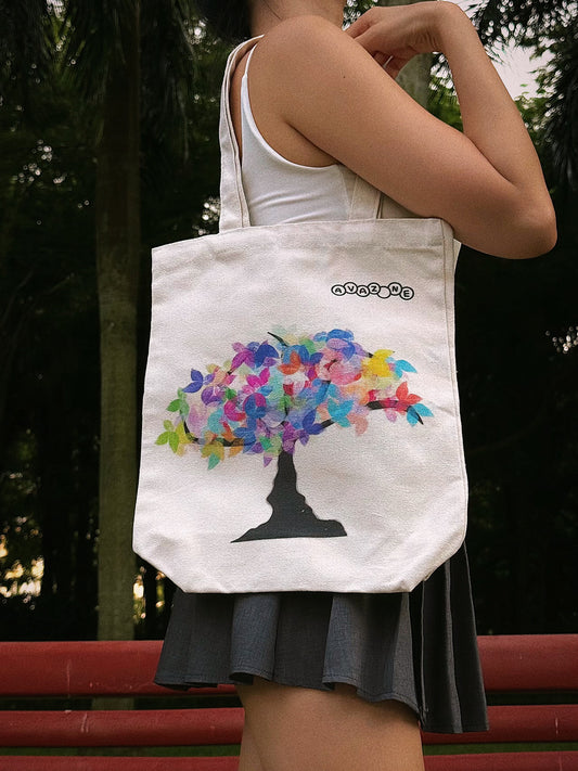 Everyday Canvas Tote Bag “Colourful Tree”