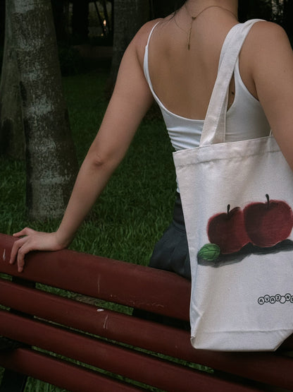 Everyday Canvas Tote Bag “Two apples”