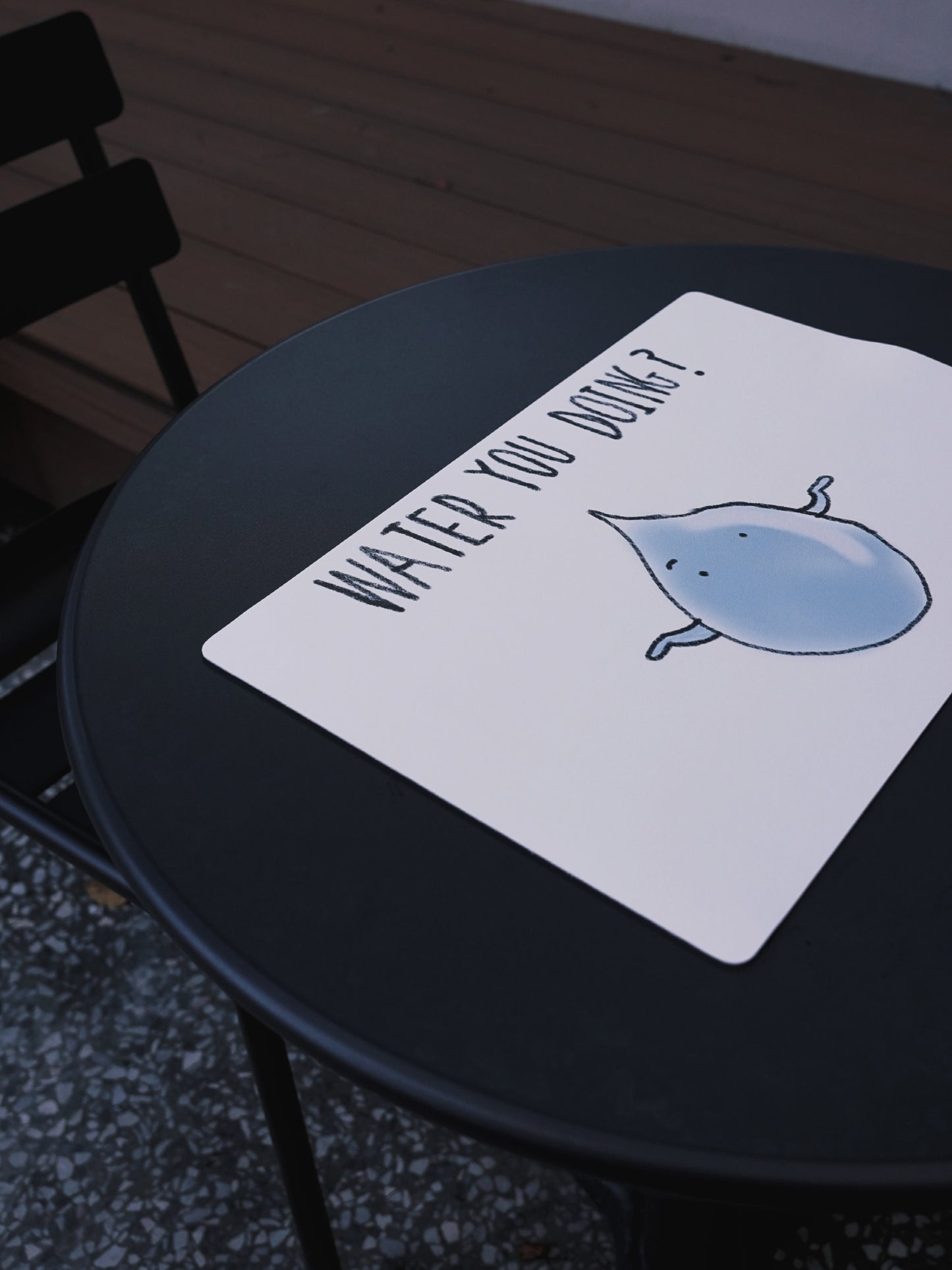 Placemat “Water You Doing” designed by Ava