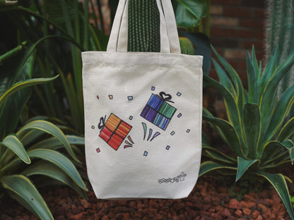 Everyday Canvas Tote Bag “Gift Boxes”