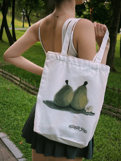 Everyday Canvas Tote Bag “Two pears”