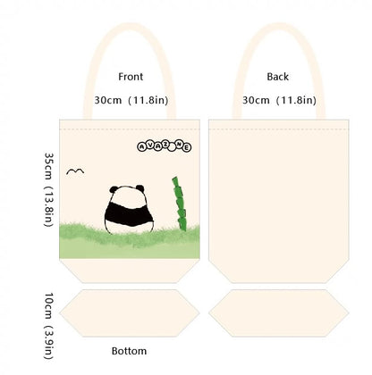 Everyday Canvas Tote Bag “Thinking Panda”