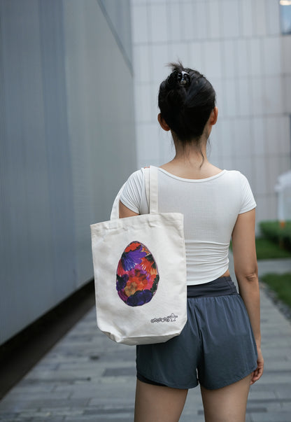 Everyday use Tote Bag with ‘Colourful Egg’ design