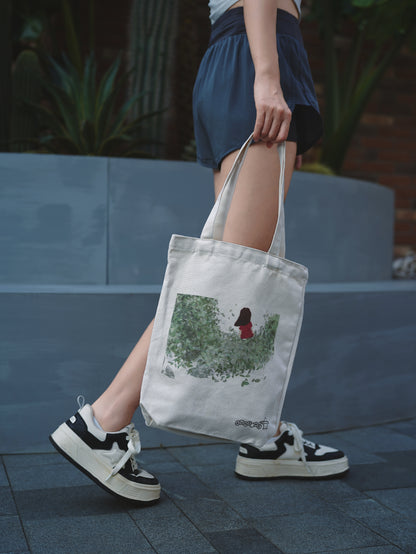 Everyday use Tote Bag with ‘Girl and Tree’ design