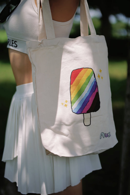 Everyday Canvas Tote Bag “Colourful Popsicle”