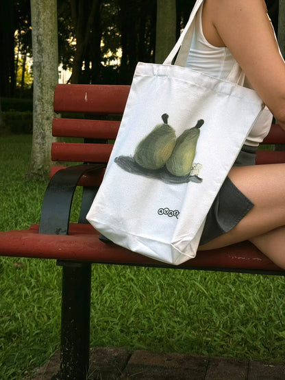 Everyday Canvas Tote Bag “Two pears”