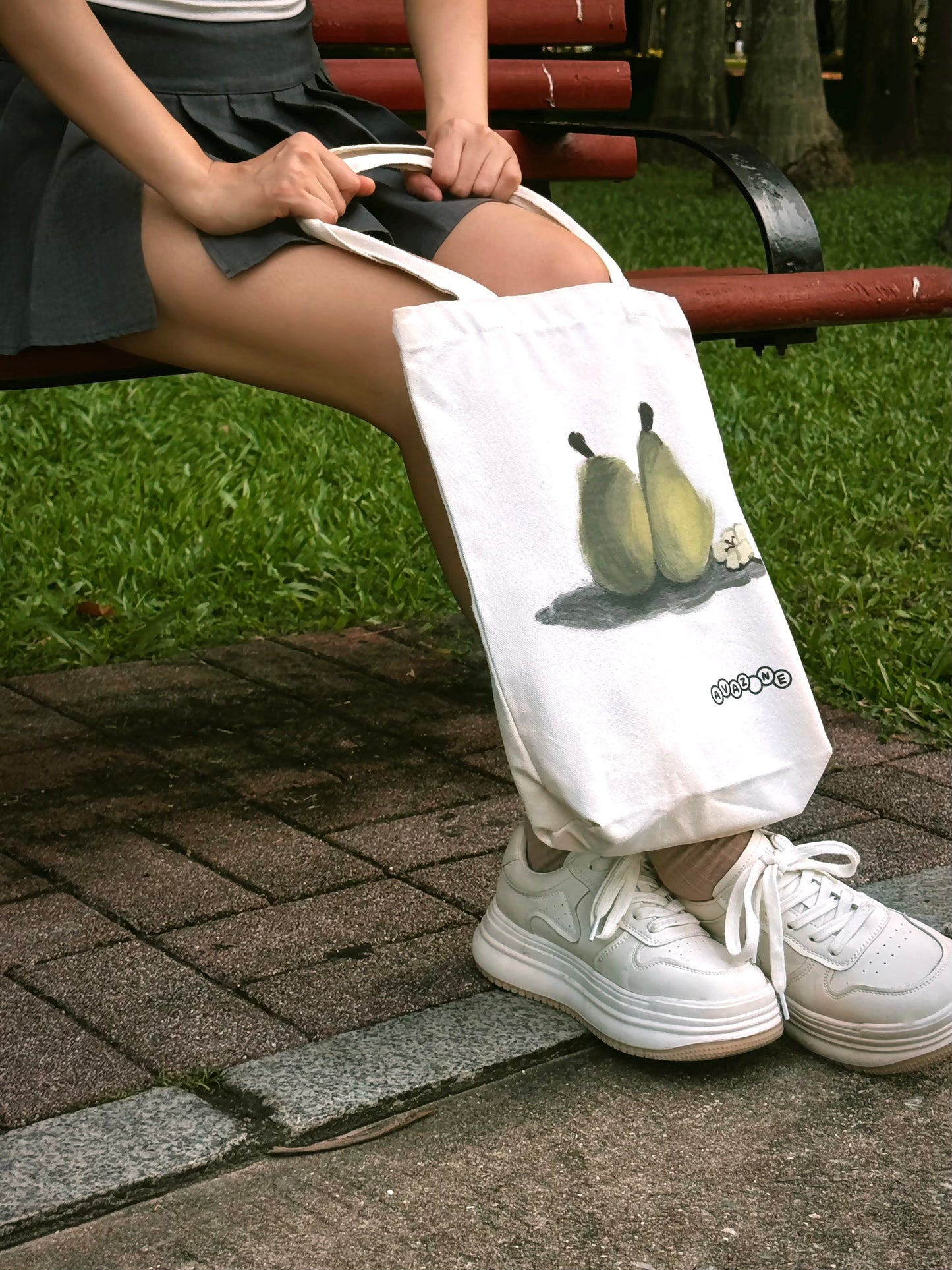 Everyday Canvas Tote Bag “Two pears”